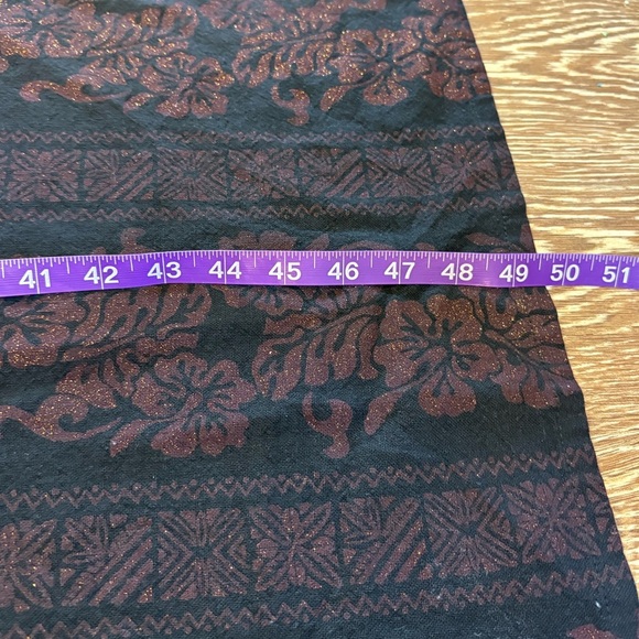 Vintage Black and Red Pencil Maxi Wrap Skirt - Picture 12 of 13